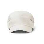 Cappellino sportivo con rete laterale e nastro riflettente 100 g/m2 color beige seconda vista