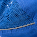 Cappellino sportivo con rete laterale e nastro riflettente 100 g/m2 color blu reale vista dettaglio 1