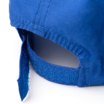 Cappellino sportivo con rete laterale e nastro riflettente 100 g/m2 color blu reale vista dettaglio 2