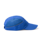 Cappellino sportivo con rete laterale e nastro riflettente 100 g/m2 color blu reale vista dettaglio 3