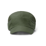 Cappellino sportivo con rete laterale e nastro riflettente 100 g/m2 color verde scuro seconda vista