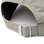 Cappellino in nylon a 6 pannelli con chiusura regolabile, occhielli e fascia antisudore color nero vista dettaglio 3