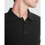 Polo unisex a manica corta ad alta visibilità 220 g/m2 Roly Foran color nero vista dettaglio 5