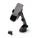 Supporto auto per smartphone con caricatore wireless 15W regolabile color nero vista dettaglio 2