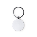 Portachiavi metallico girevole con finitura opaca e superficie di marcatura color grigio seconda vista