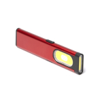 Torcia doppia ultrasottile in alluminio con magnete e clip, 3 intensità color rosso prima vista d'uso