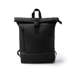 Zaino roll-top con ampio scomparto e nastro riflettente PC 15” color nero seconda vista