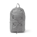 Zaino sportivo con tasche in rete e cordini elastici color grigio seconda vista