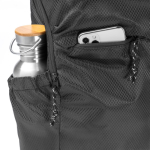Zaino ecologico idrorepellente con tasche e cerniera 9” color nero vista dettaglio 1