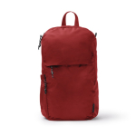 Zaino ecologico idrorepellente con tasche e cerniera 9” color rosso scuro seconda vista