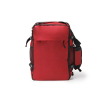 Zaino da viaggio ad alta capacità con apertura a 180° per portatile 15” color rosso seconda vista