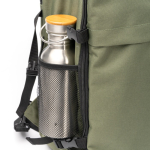 Zaino da viaggio ad alta capacità con apertura a 180° per portatile 15” color verde scuro vista dettaglio 2