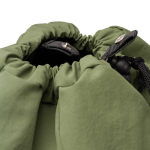 Zaino in nylon con scomparto ampio e chiusura a cordino PC 15” color verde scuro vista dettaglio 3