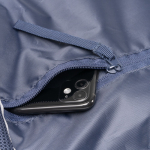 Zaino con cordini regolabili con tasca e fascia riflettente color blu reale vista dettaglio 1