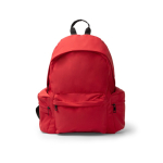 Zaino multiuso in nylon riciclato con tasche, ideale per PC 15” color rosso seconda vista