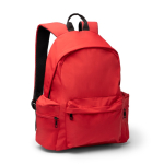 Zaino multiuso in nylon riciclato con tasche, ideale per PC 15” color rosso prima vista d'uso