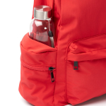 Zaino multiuso in nylon riciclato con tasche, ideale per PC 15” color rosso vista dettaglio 2