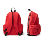 Zaino multiuso in nylon riciclato con tasche, ideale per PC 15” color rosso vista dettaglio 4