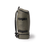 Zaino frigo in pelle sintetica con interno isotermico e apertura color verde scuro terza vista