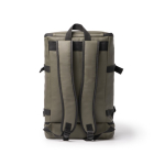 Zaino frigo in pelle sintetica con interno isotermico e apertura color verde scuro