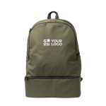 Zaino sportivo ecologico con scomparto rigido per scarpe e tasca frontale vista principale