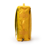 Borsa zaino convertibile da viaggio in pelle sintetica e poliestere color rosso terza vista