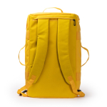 Borsa zaino convertibile da viaggio in pelle sintetica e poliestere color rosso