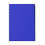 Blocco note A5 con anelli in plastica riciclata a quadretti color blu reale seconda vista