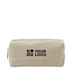 Beauty case in velluto a coste con chiusura a zip e fodera interna vista principale