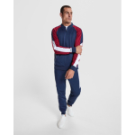 Pantalone sport lungo unisex con tasche laterali 210 g/m² Roly Direct Urus color blu mare vista dettaglio 1