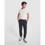 Pantalone jogger in cotone unisex con tasche laterali 390 g/m² Roly color grigio chiaro prima vista d'uso