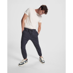 Pantalone jogger in cotone unisex con tasche laterali 390 g/m² Roly color grigio chiaro vista dettaglio 1