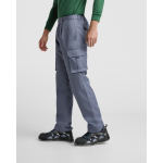 Pantalone in poliestere unisex multitasche 140 g/m² Roly Direct Warmor color grigio topo vista dettaglio 4