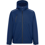 Parka termico sportivo imbottito con dettagli riflettenti Roly Emin color blu mare prima vista d'uso