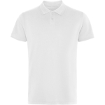 Polo unisex a manica corta in piqué con colletto a bottoni 210 g/m2 Roly Direct Wos color bianco prima vista d'uso