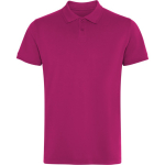 Polo unisex a manica corta in piqué con colletto a bottoni 210 g/m2 Roly Direct Wos color rosa prima vista d'uso