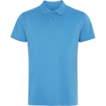 Polo unisex a manica corta in piqué con colletto a bottoni 210 g/m2 Roly Direct Wos color turchese prima vista d'uso