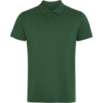Polo unisex a manica corta in piqué con colletto a bottoni 210 g/m2 Roly Direct Wos color verde bottiglia prima vista d'uso