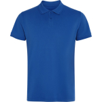 Polo unisex a manica corta in piqué con colletto a bottoni 210 g/m2 Roly Direct Wos color blu reale prima vista d'uso