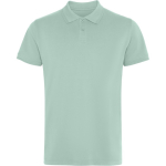 Polo unisex a manica corta in piqué con colletto a bottoni 210 g/m2 Roly Direct Wos color verde menta prima vista d'uso