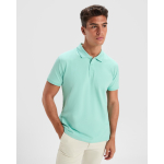 Polo unisex a manica corta in piqué con colletto a bottoni 210 g/m2 Roly Direct Wos color verde menta vista dettaglio 1