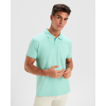 Polo unisex a manica corta in piqué con colletto a bottoni 210 g/m2 Roly Direct Wos color verde menta vista dettaglio 2