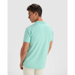 Polo unisex a manica corta in piqué con colletto a bottoni 210 g/m2 Roly Direct Wos color verde menta vista dettaglio 3