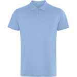 Polo unisex a manica corta in piqué con colletto a bottoni 210 g/m2 Roly Direct Wos color azzurro prima vista d'uso