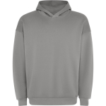 Felpa unisex oversize con cappuccio foderato 320 g/m2 Roly Direct Otto color grigio chiaro prima vista d'uso