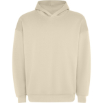 Felpa unisex oversize con cappuccio foderato 320 g/m2 Roly Direct Otto color marrone chiaro prima vista d'uso