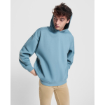Felpa unisex oversize con cappuccio foderato 320 g/m2 Roly Direct Otto color blu grigiastro vista dettaglio 2