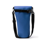 Borsa termica per bottiglie con tracolla e chiusura a zip 1 L color blu reale seconda vista