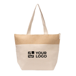 Borsa frigo in cotone e iuta con interno isotermico 280 g/m2 vista principale