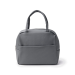 Borsa frigo con interno isotermico e tasca frontale in similpelle 8L color grigio chiaro seconda vista